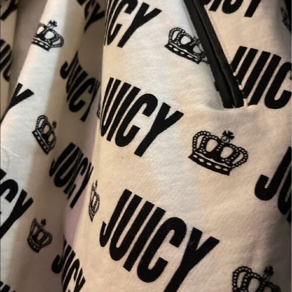 NWOT juicy couture terry leather wrap cardigan jacket blouse top wrap shawl logo - Picture 2 of 5